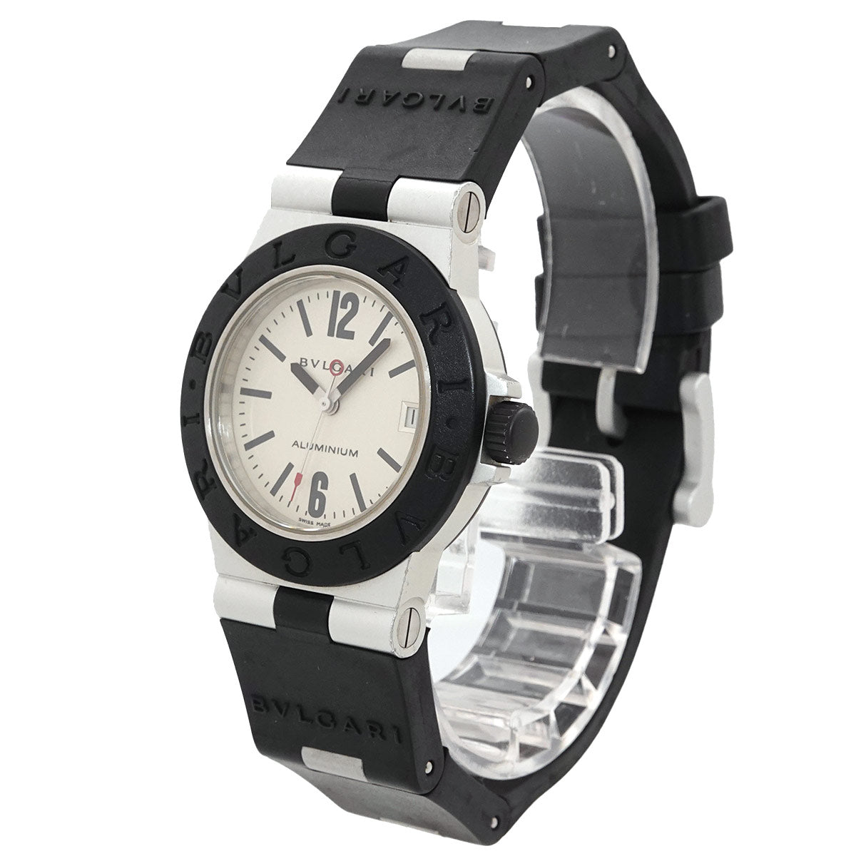 Aluminum AL32A Date Quartz Silver Dial Ladies Watch