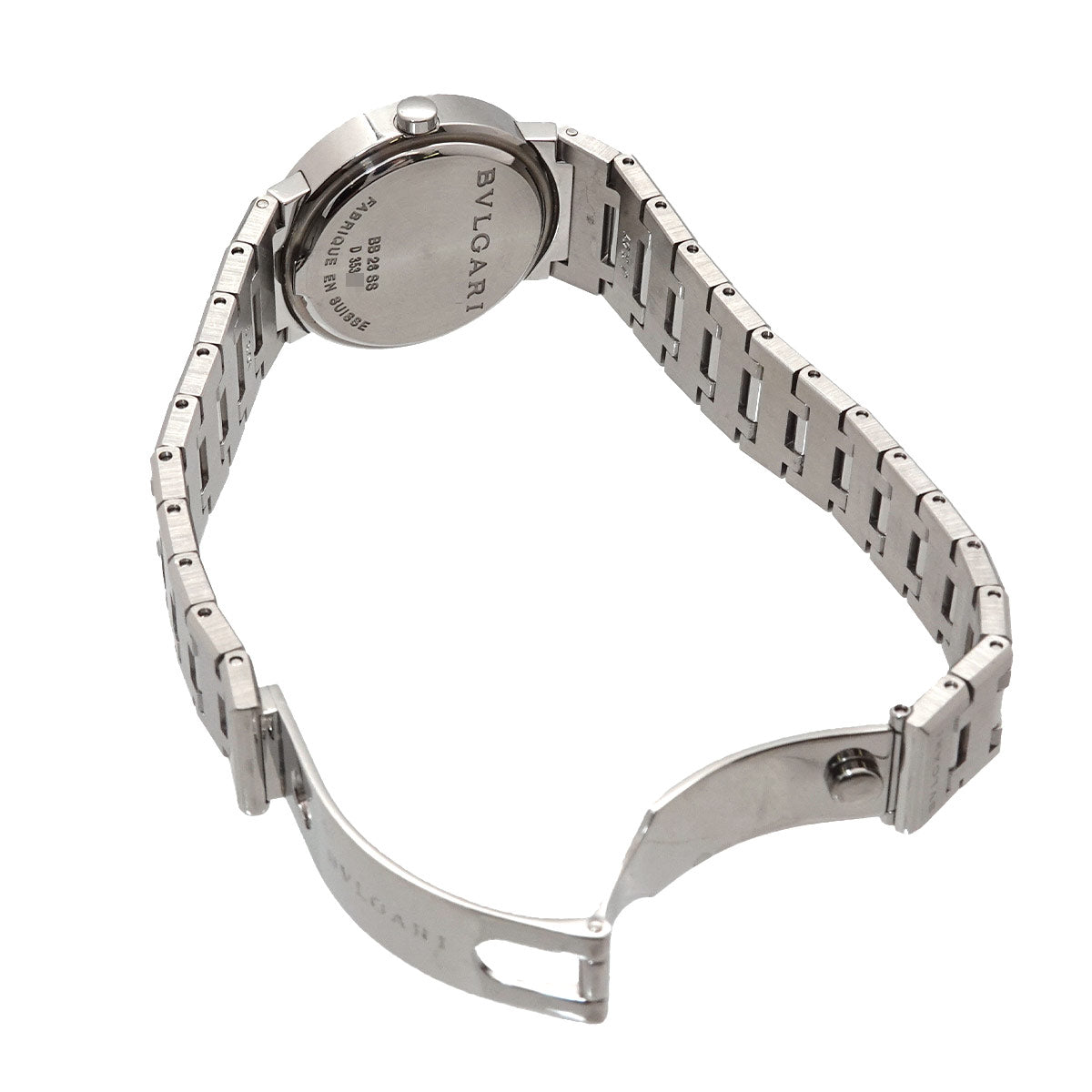 BVLGARIBVLGARI BB26SS 12P Diamond Quartz Black Dial Ladies
