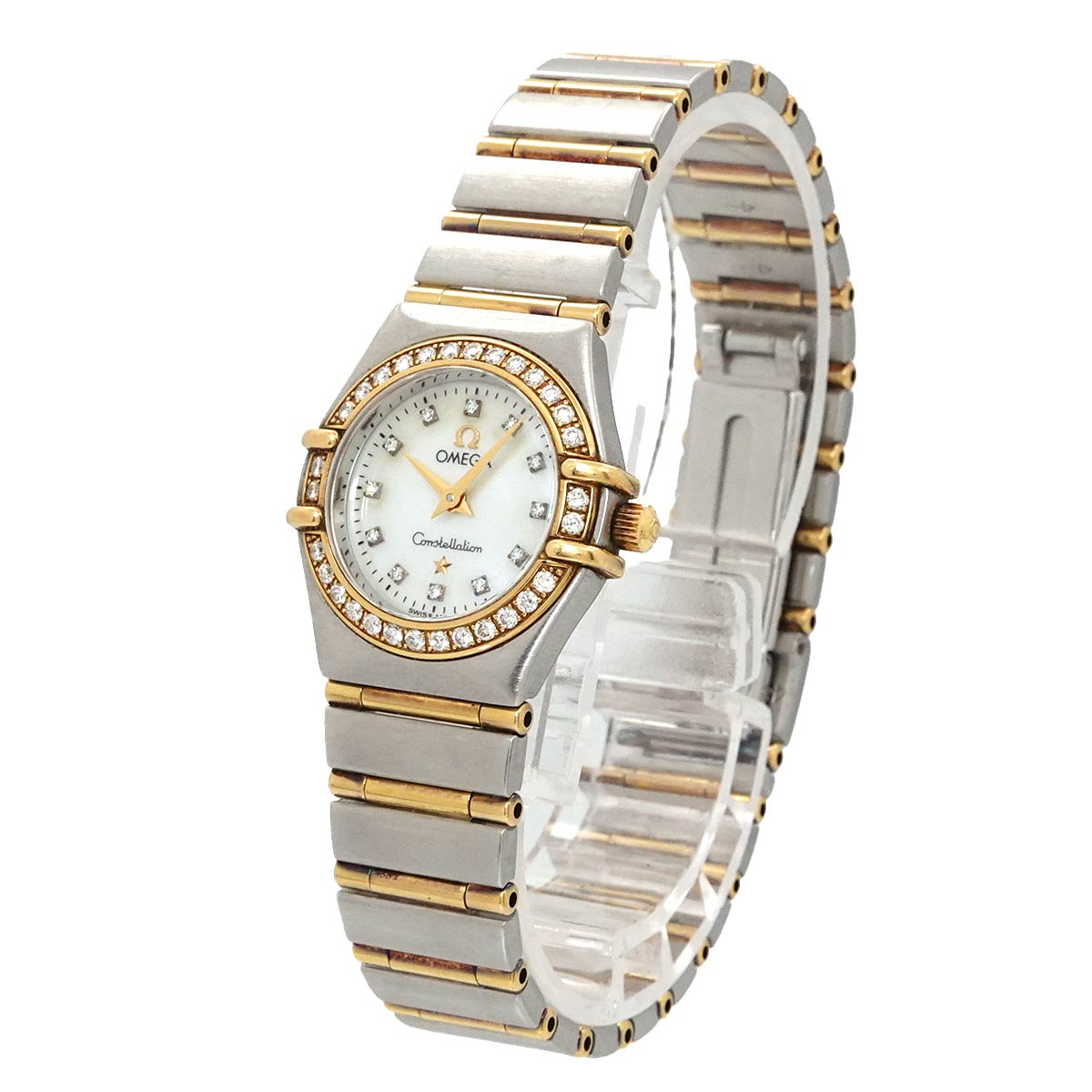 Constellation Mini 1267.75 Bezel 12P Diamond 750 YG White Shell
