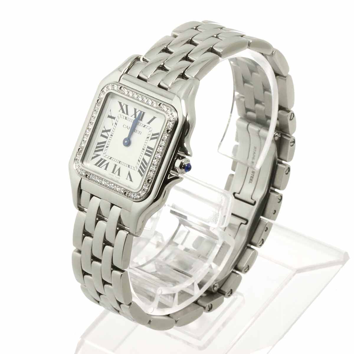 Panthere de Cartier MM W4PN0018 Quartz Diamond Silver Dial Boys