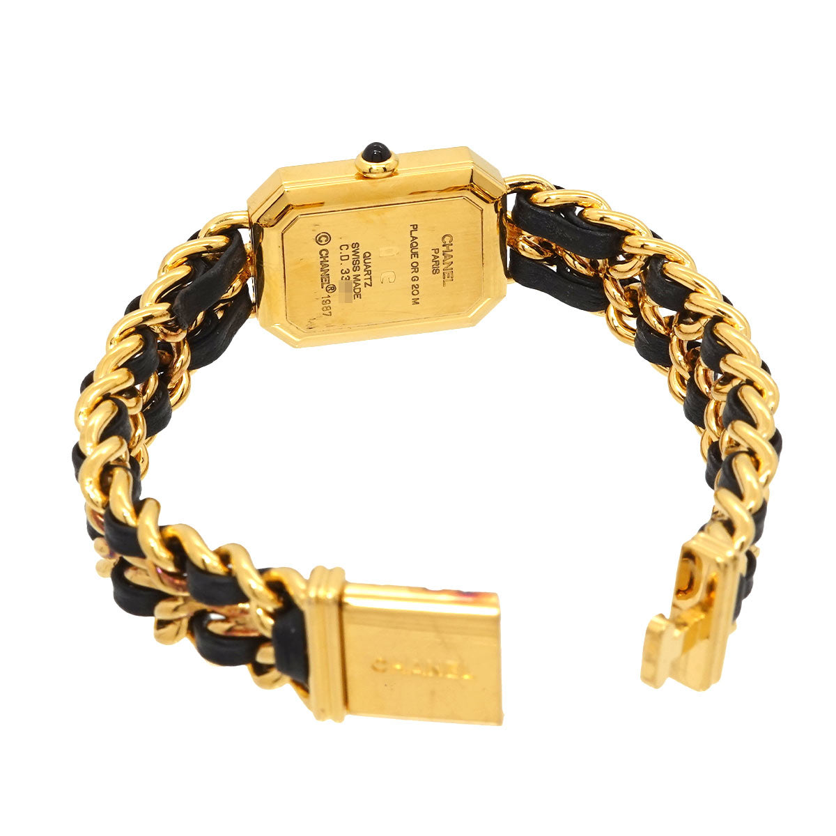 Premiere Size XL H0001 Vintage Quartz Black Dial Ladies Watch