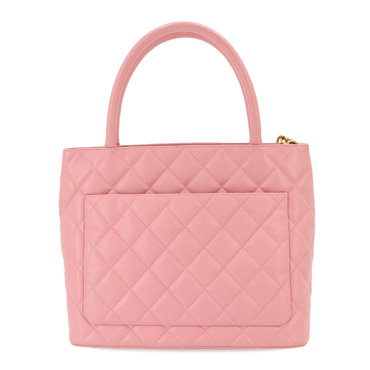 Medallion Tote Bag Leather Pink A01804 Coco Logos
