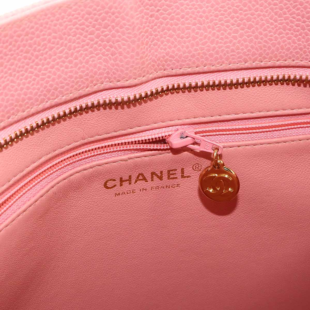 Medallion Tote Bag Leather Pink A01804 Coco Logos
