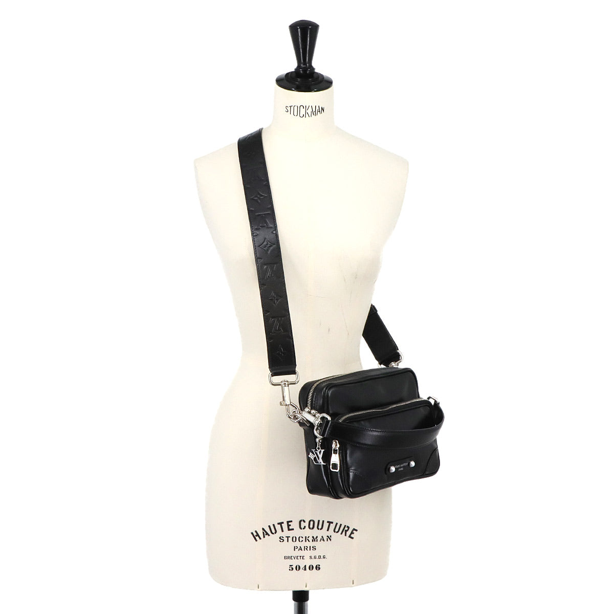 LV Night Nile Hand Shoulder Bag Leather Black M13987