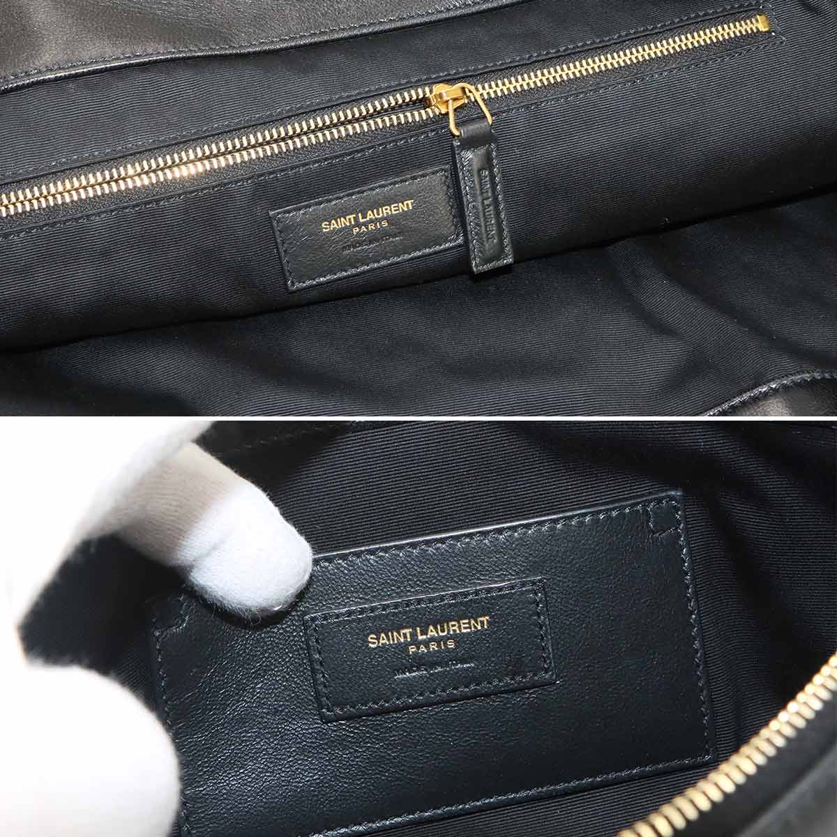 Icare Maxi Shopping Tote Bag Leather Black 698651