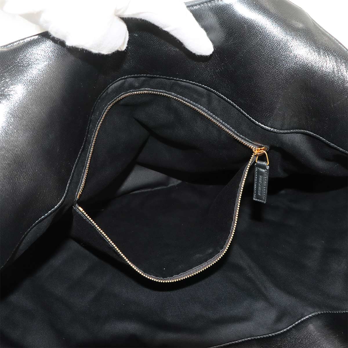 Icare Maxi Shopping Tote Bag Leather Black 698651