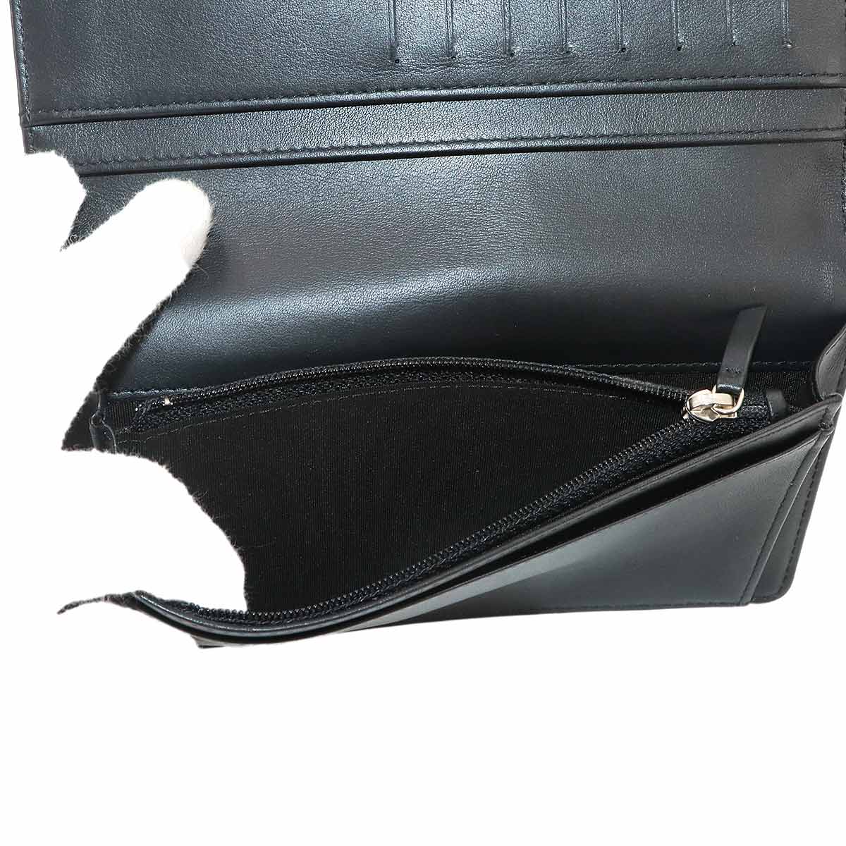 Bicolore Long Wallet Leather Black A46356 Purse