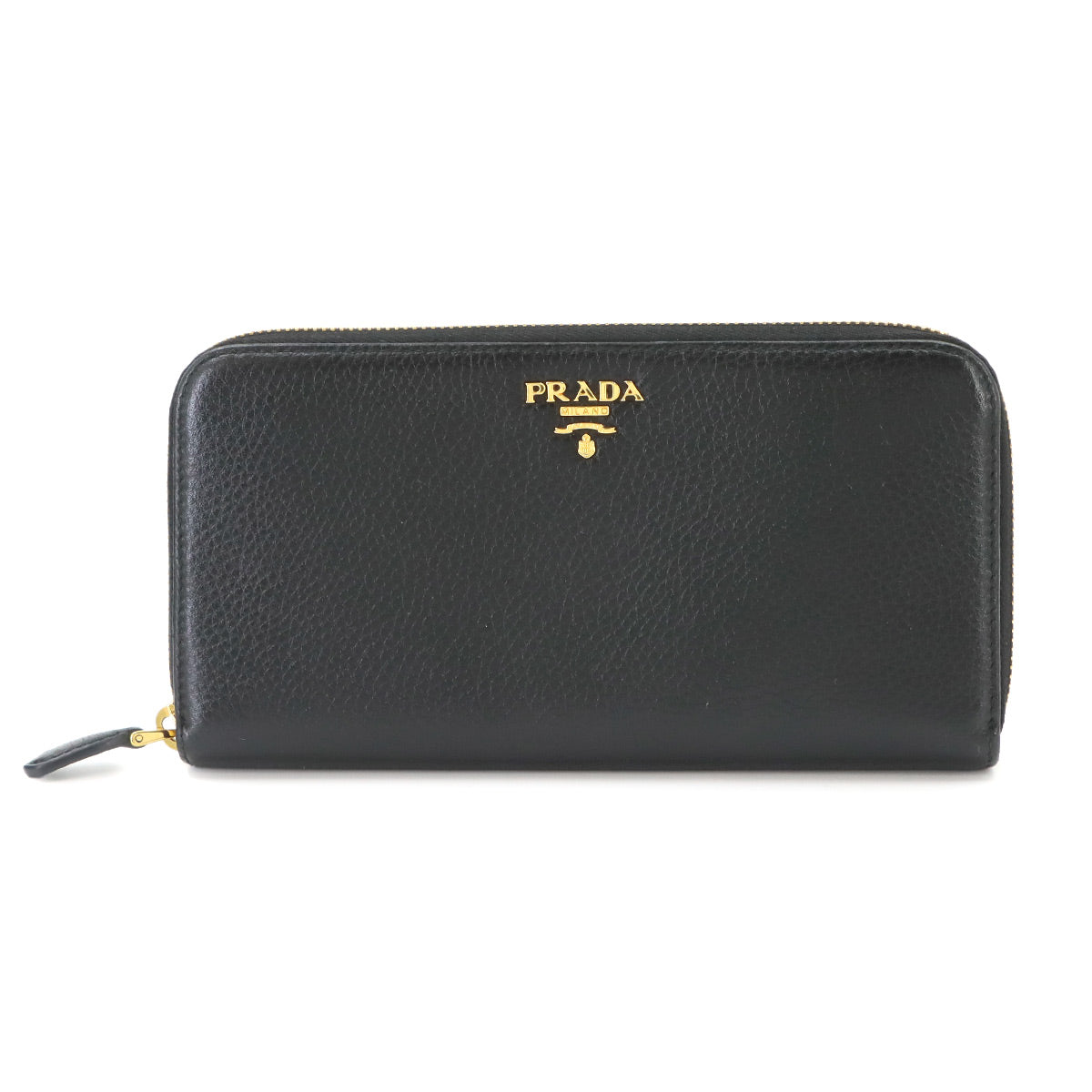Zipped Around Long Wallet Saffiano Leather Black 1ML506 Purse