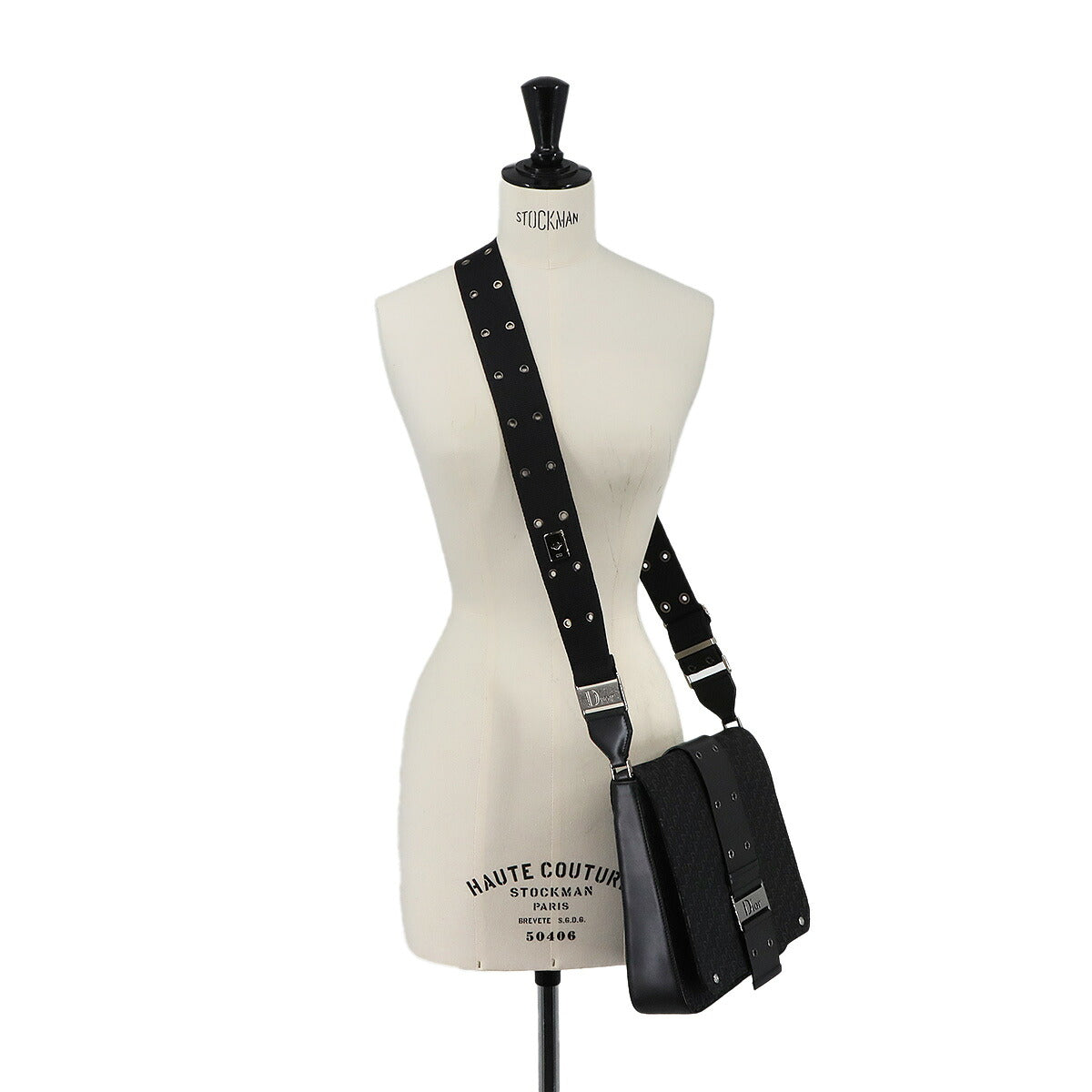 Trotter Street Chic Shoulder Bag Canvas Leather Black