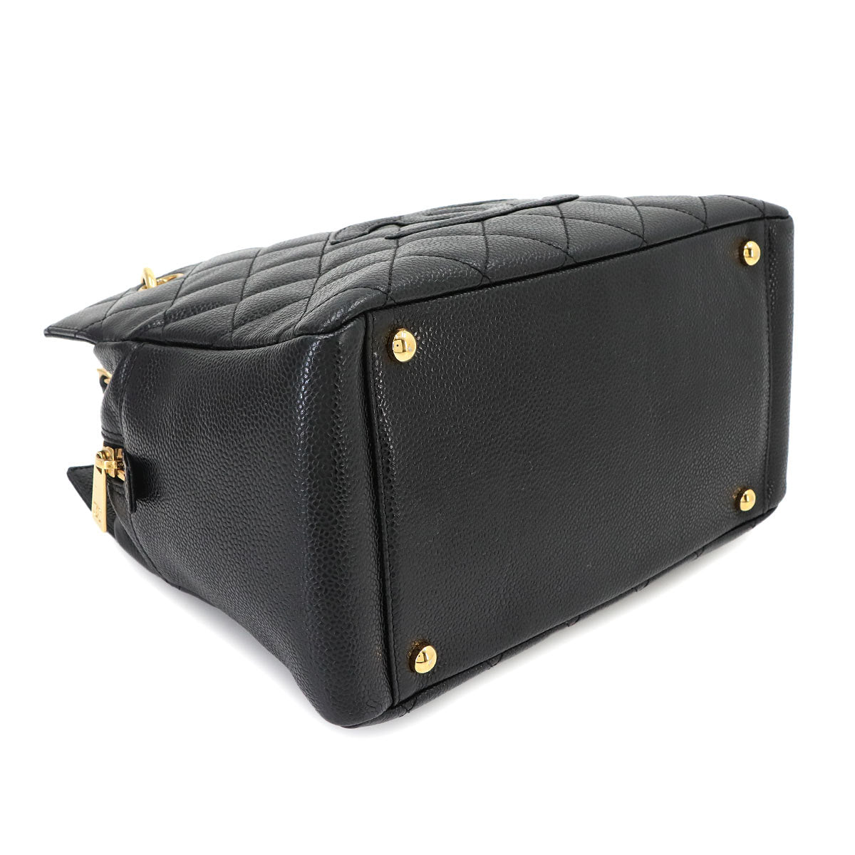 Matelasse Chain Shoulder Bag Leather Black A18004 Purse