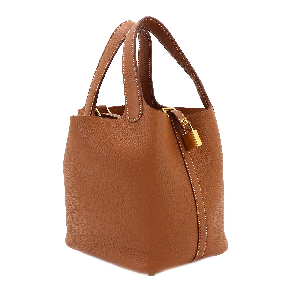 Picotin Lock PM Hand Bag Taurillon Clemence Gold Purse