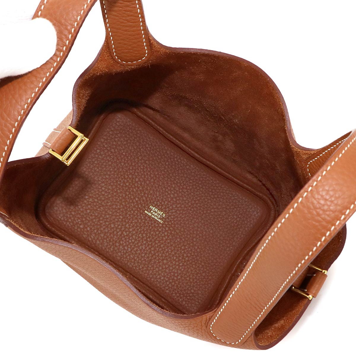 Picotin Lock PM Hand Bag Taurillon Clemence Gold Purse