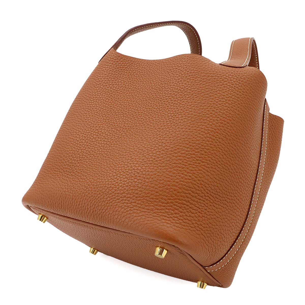 Picotin Lock PM Hand Bag Taurillon Clemence Gold Purse