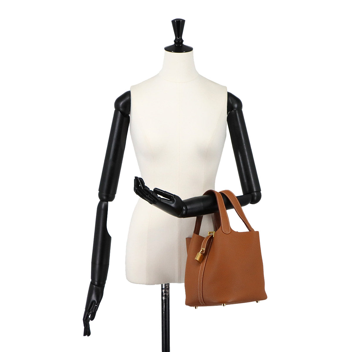 Picotin Lock PM Hand Bag Taurillon Clemence Gold Purse