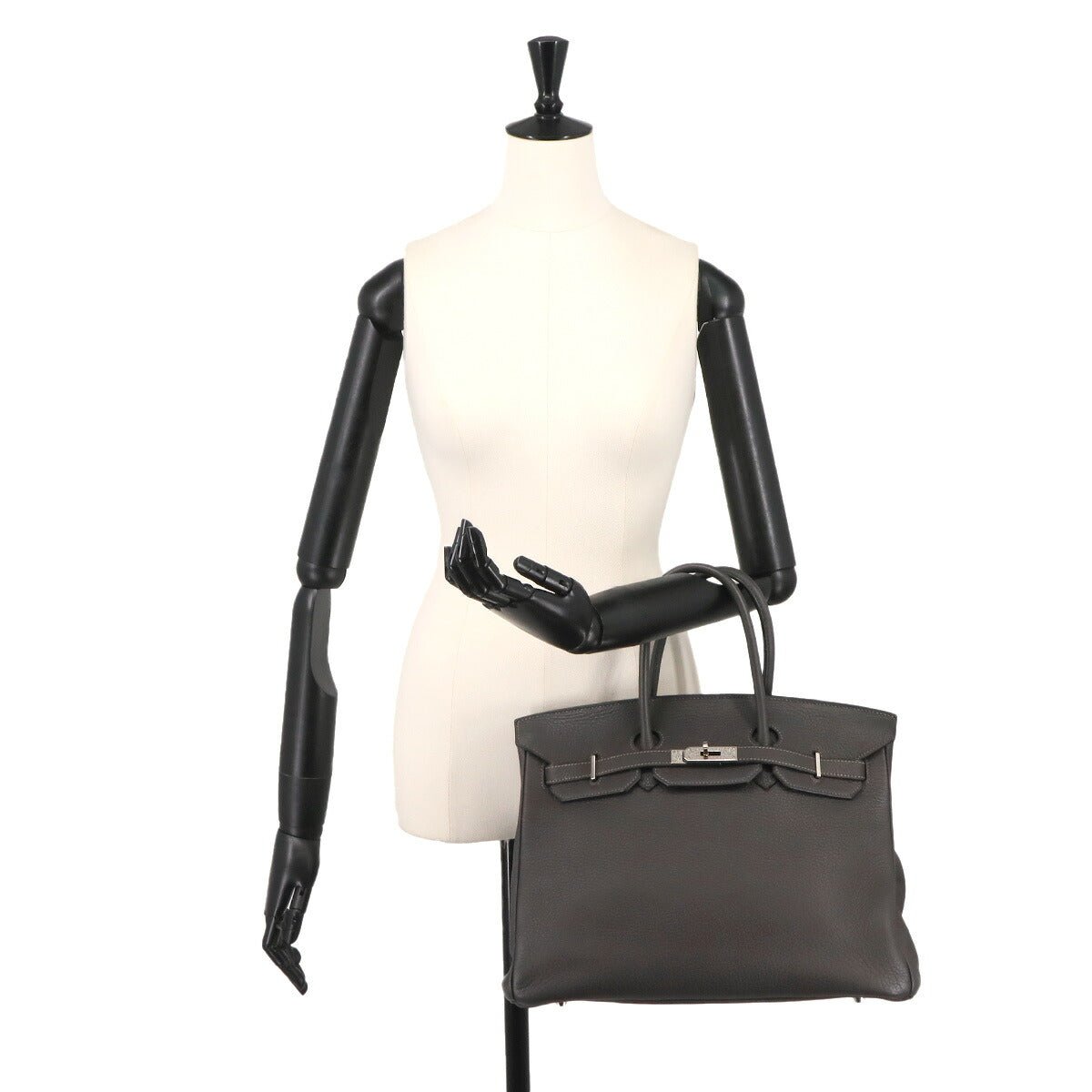 Birkin 35 Hand Bag Taurillon Clemence Graphite Purse