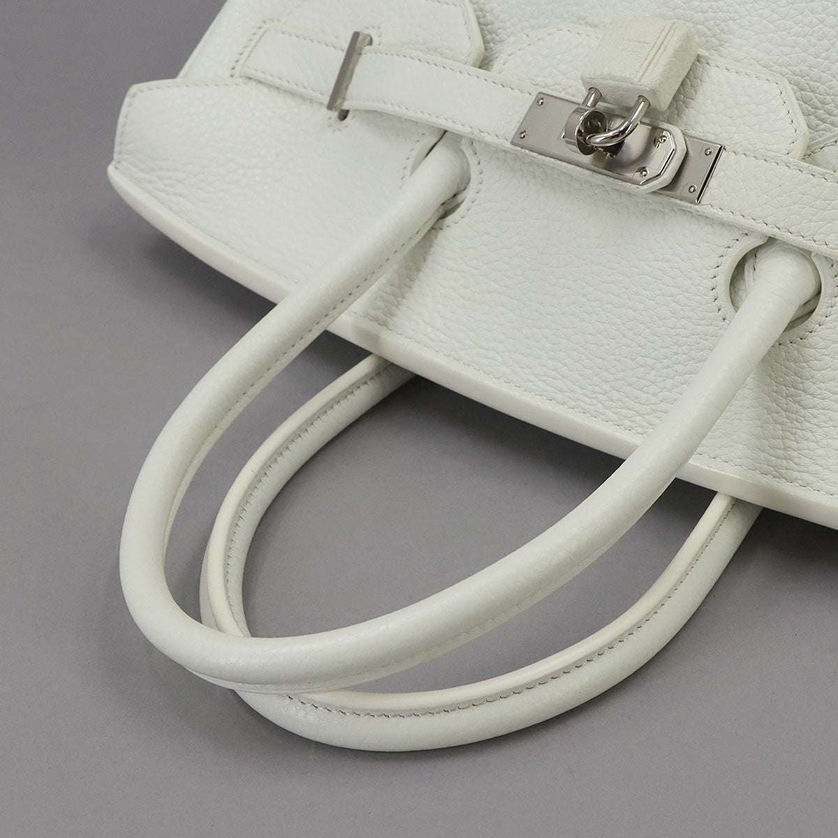 Birkin 35 Taurillon Clemence White Hand Bag Purse