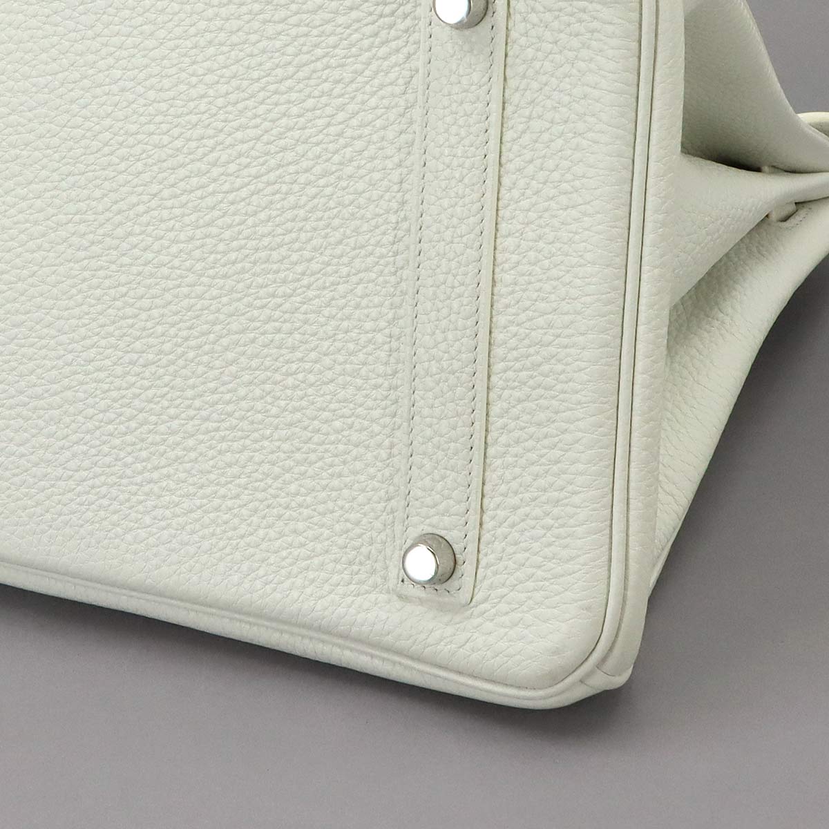 Birkin 35 Taurillon Clemence White Hand Bag Purse