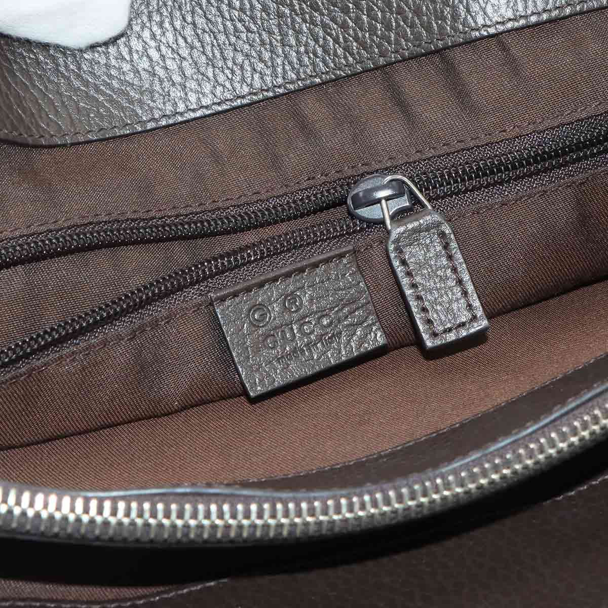 GG Canvas 2way Tote Shoulder Bag Leather Beige Brown 449169