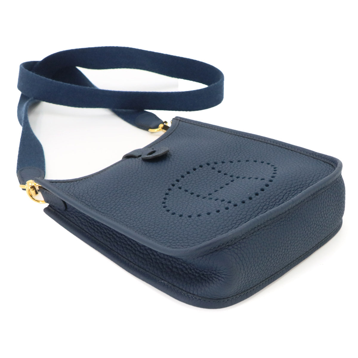 Evelyne Amazone TPM Shoulder Bag Taurillon Clemence Blue nuit
