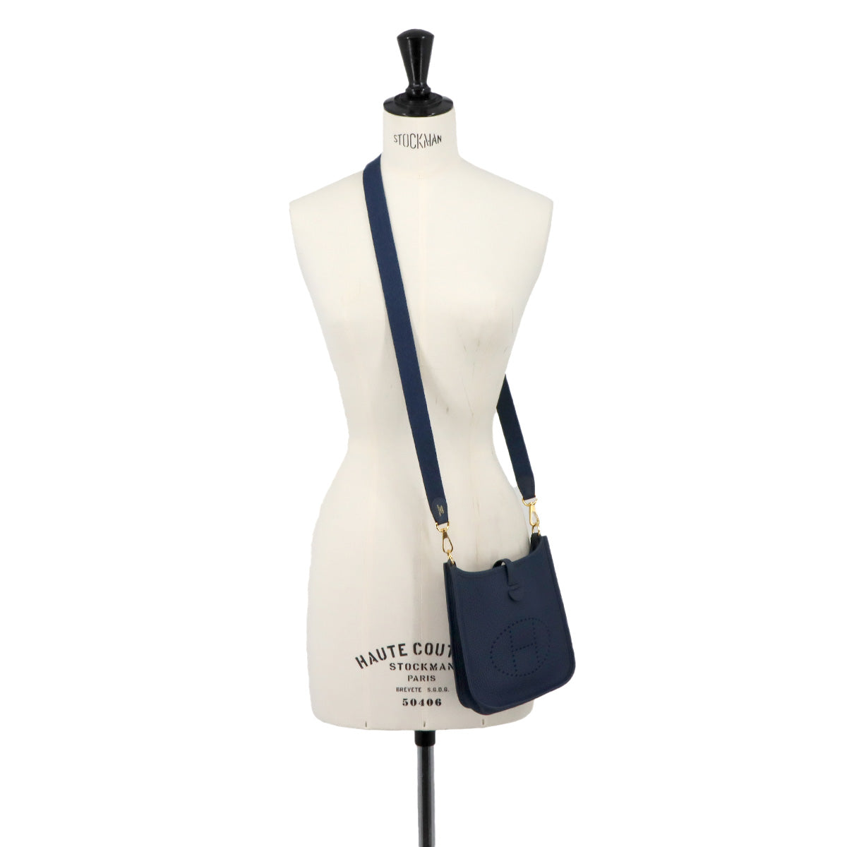 Evelyne Amazone TPM Shoulder Bag Taurillon Clemence Blue nuit