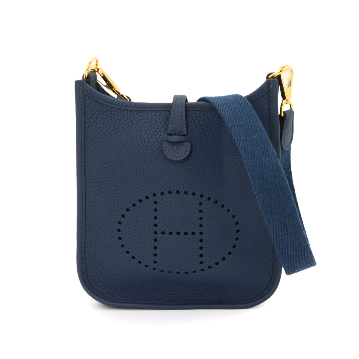 Evelyne Amazone TPM Shoulder Bag Taurillon Clemence Blue nuit