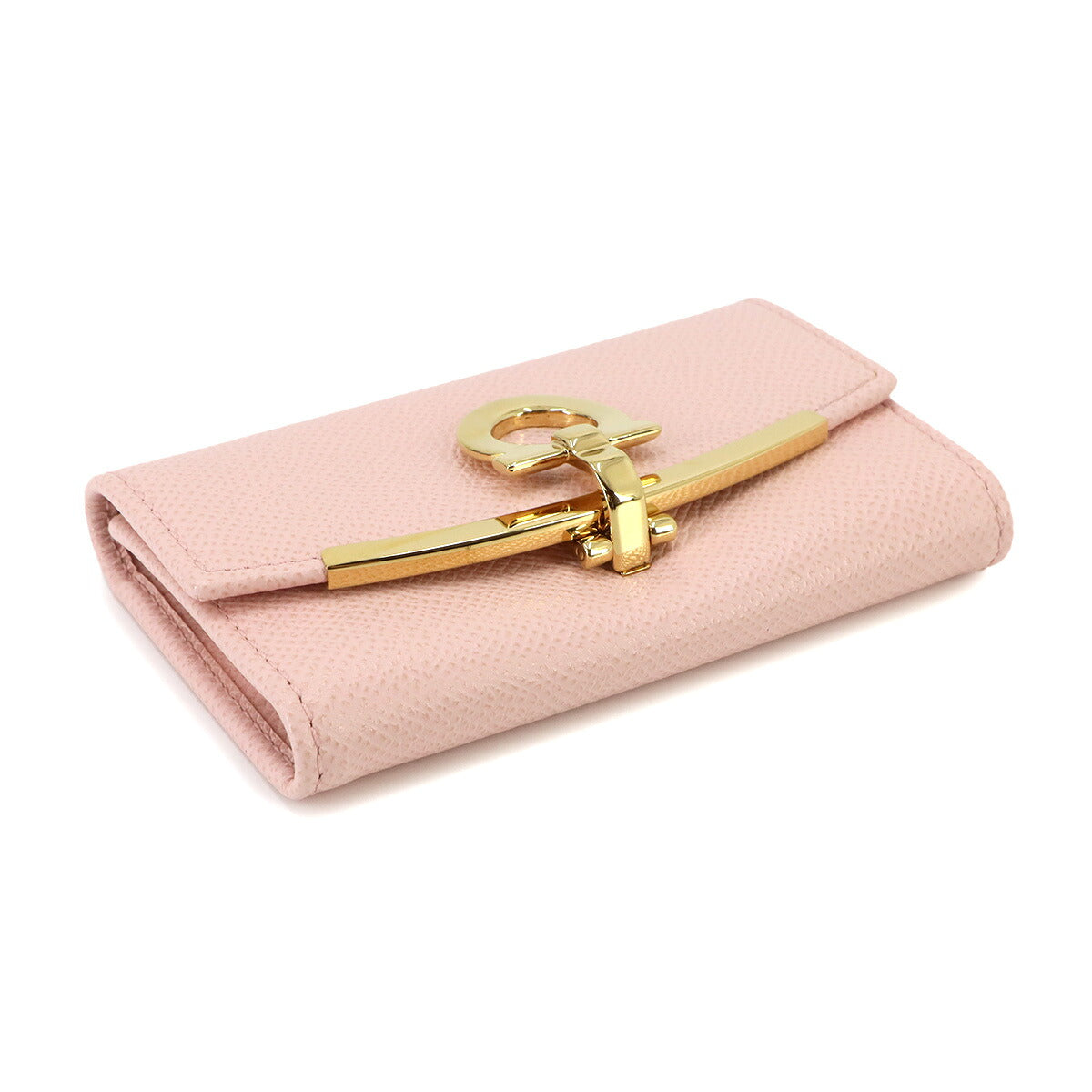 Gancini 6 Key Case Leather Pink