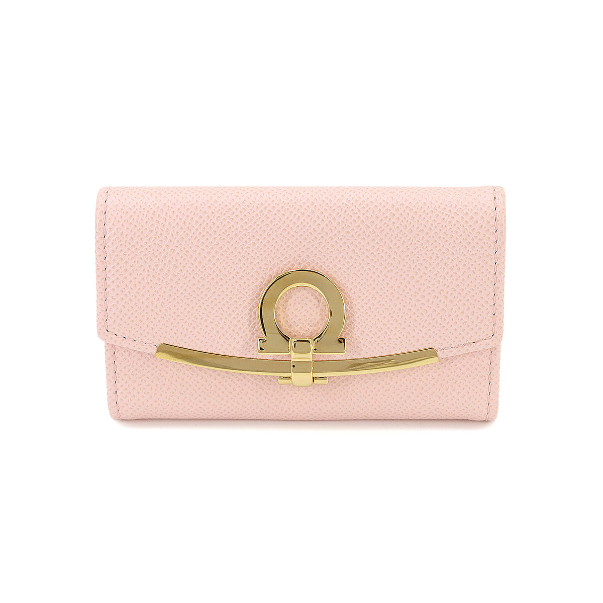 Gancini 6 Key Case Leather Pink