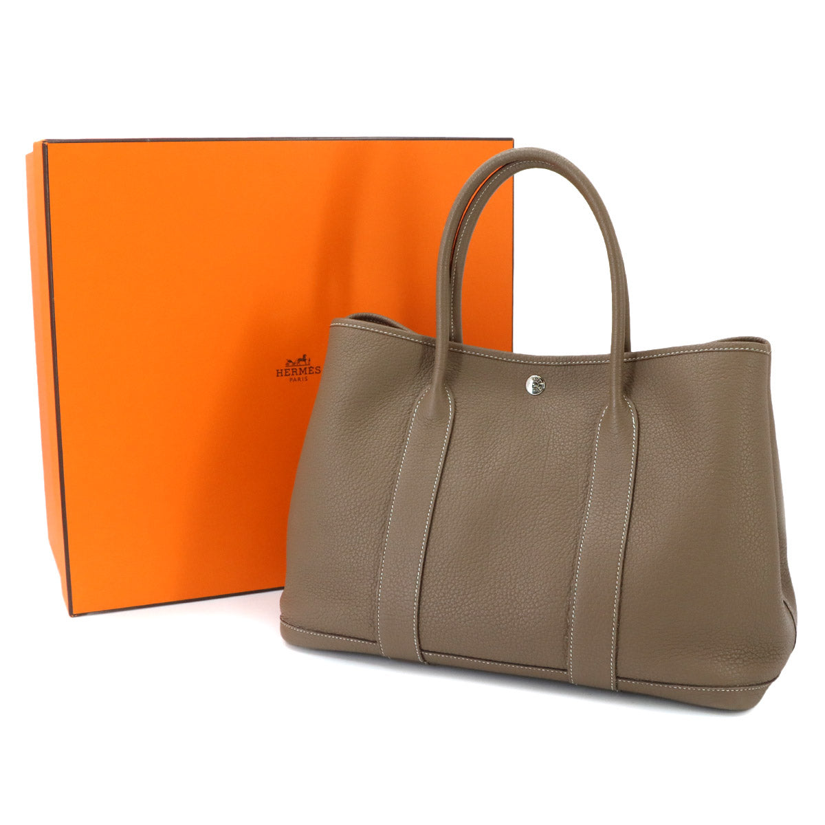 Garden Party PM Tote Bag Negonda Leather Etoupe Purse