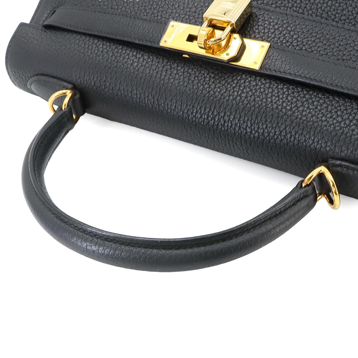 Kelly 32 Togo Black Hand Shoulder Bag Purse