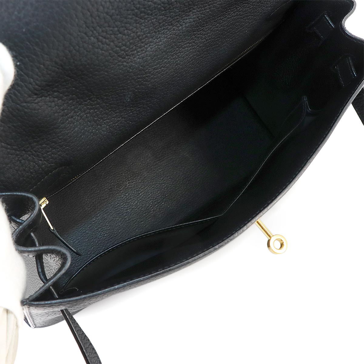 Kelly 32 Togo Black Hand Shoulder Bag Purse