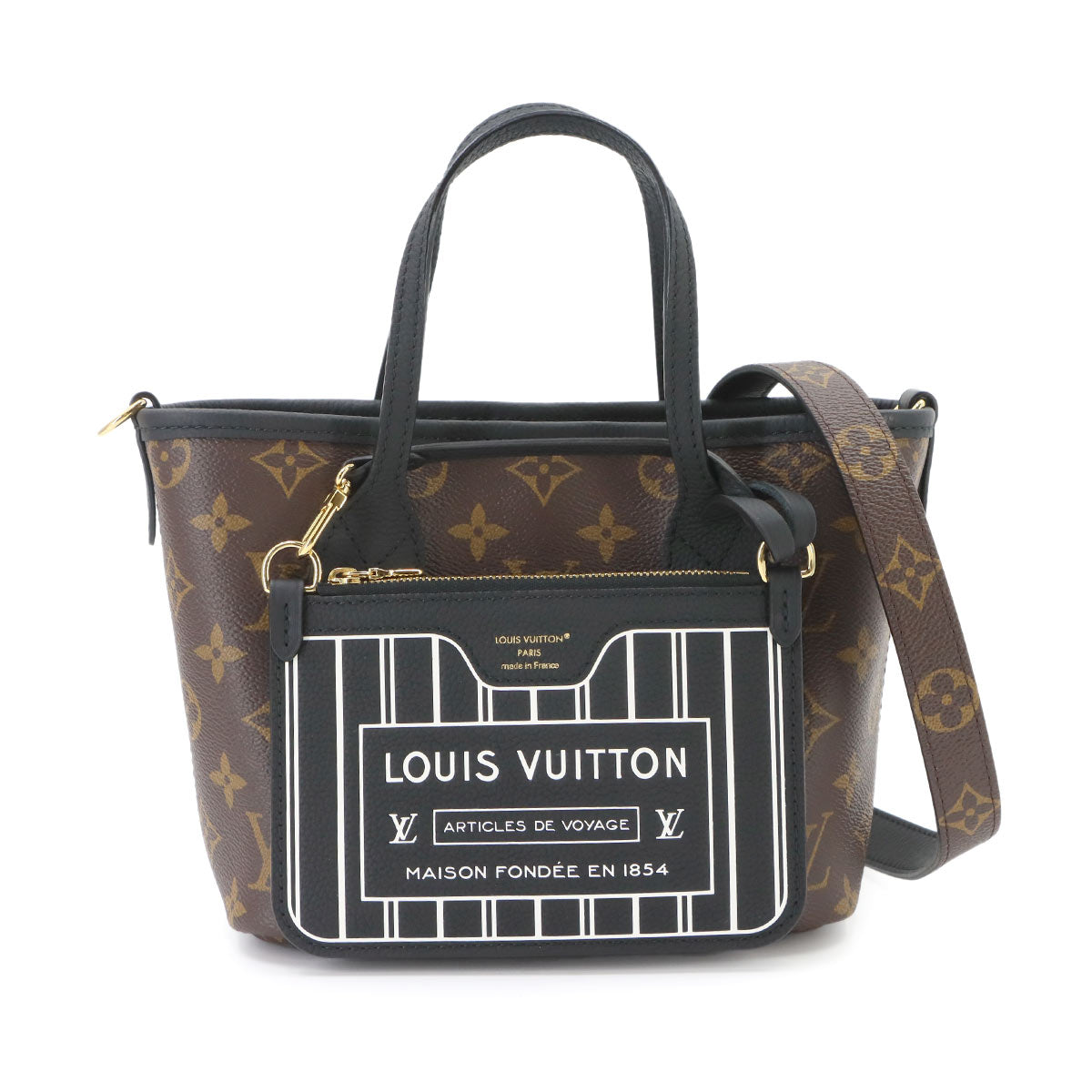 Neverfull Inside Out BB Hand Shoulder Bag Noir M28347