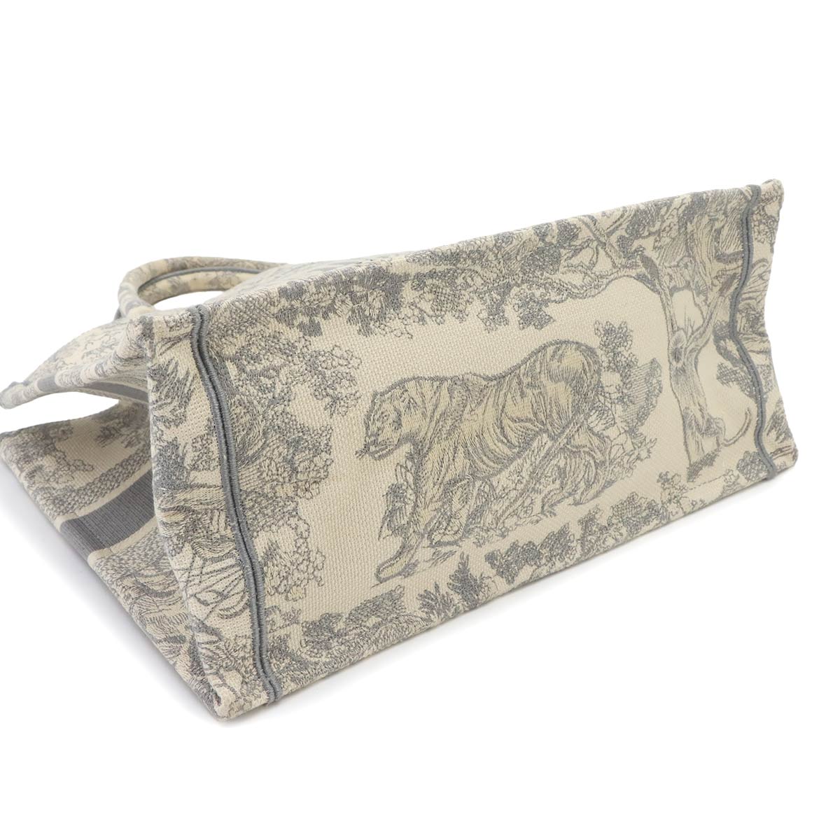 Toile de Jouy Book Tote Medium Bag Canvas Grey
