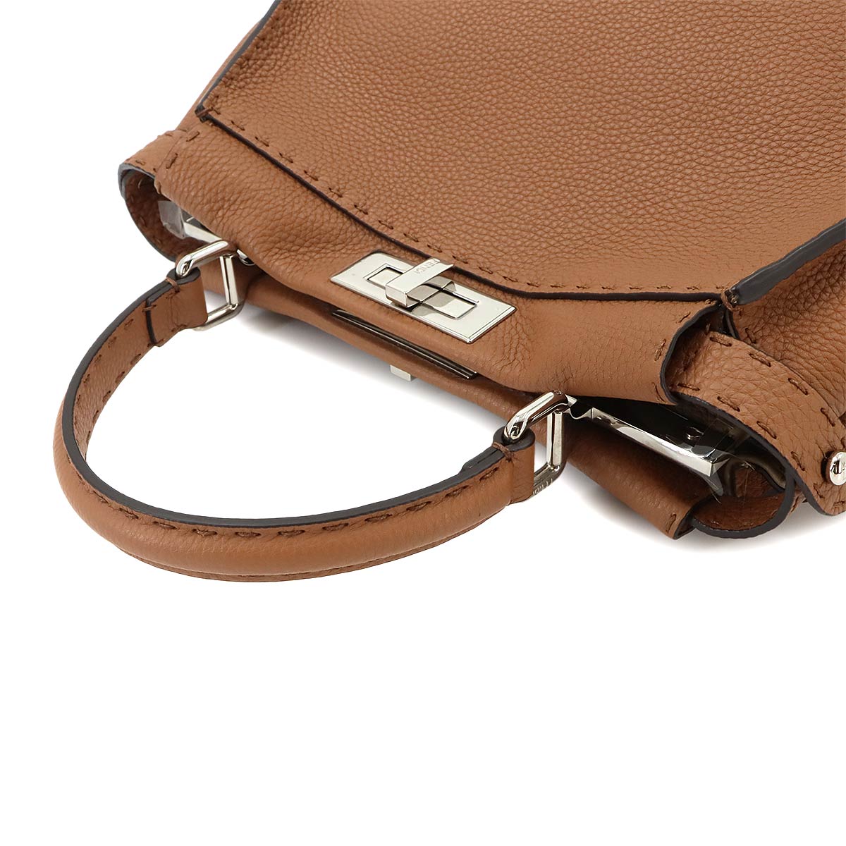 Selleria Peekaboo Regular Hand Shoulder Bag Leather Brown 8BN290