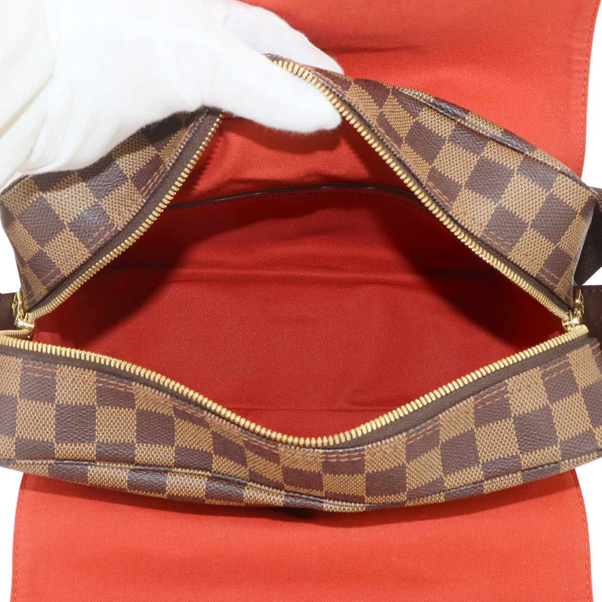 Damier Naviglio Shoulder Bag Ebene N45255 Unisex Purse