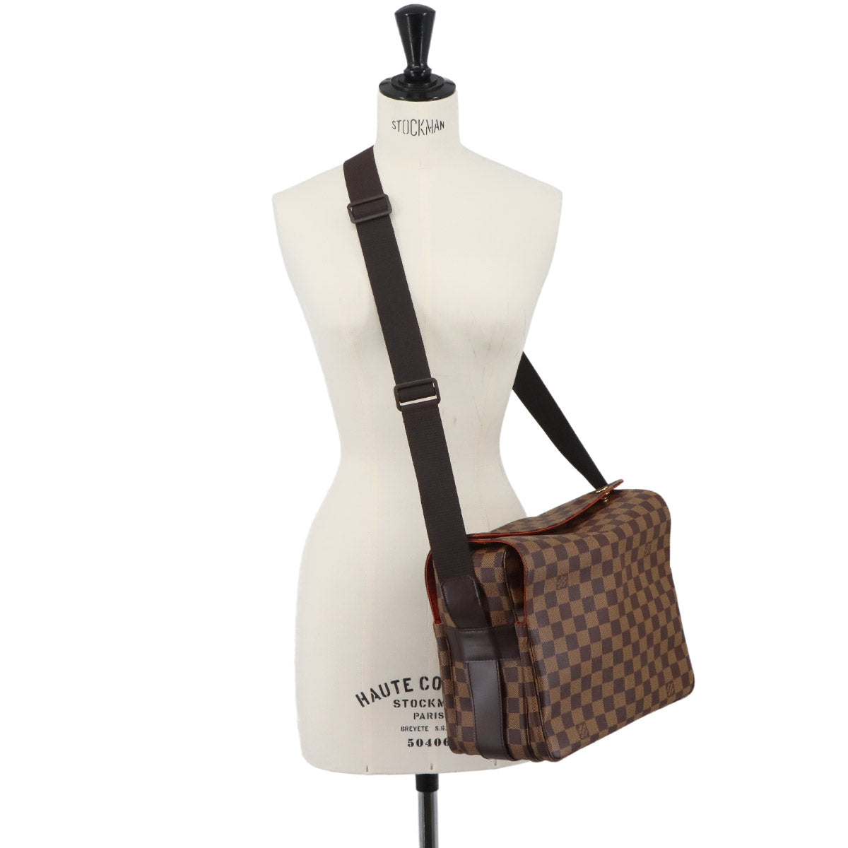 Damier Naviglio Shoulder Bag Ebene N45255 Unisex Purse