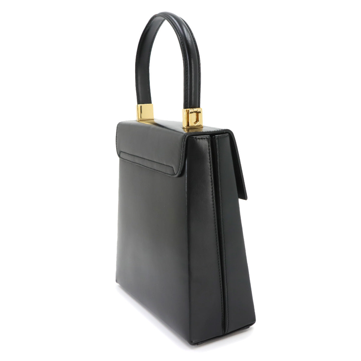 Gancini Hand Shoulder Bag Leather Black 218658
