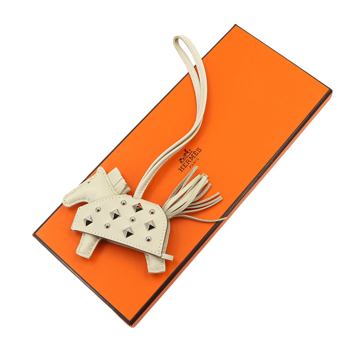 Rodeo Robeo Rock PM Bag Charm Agneau Milo Craie