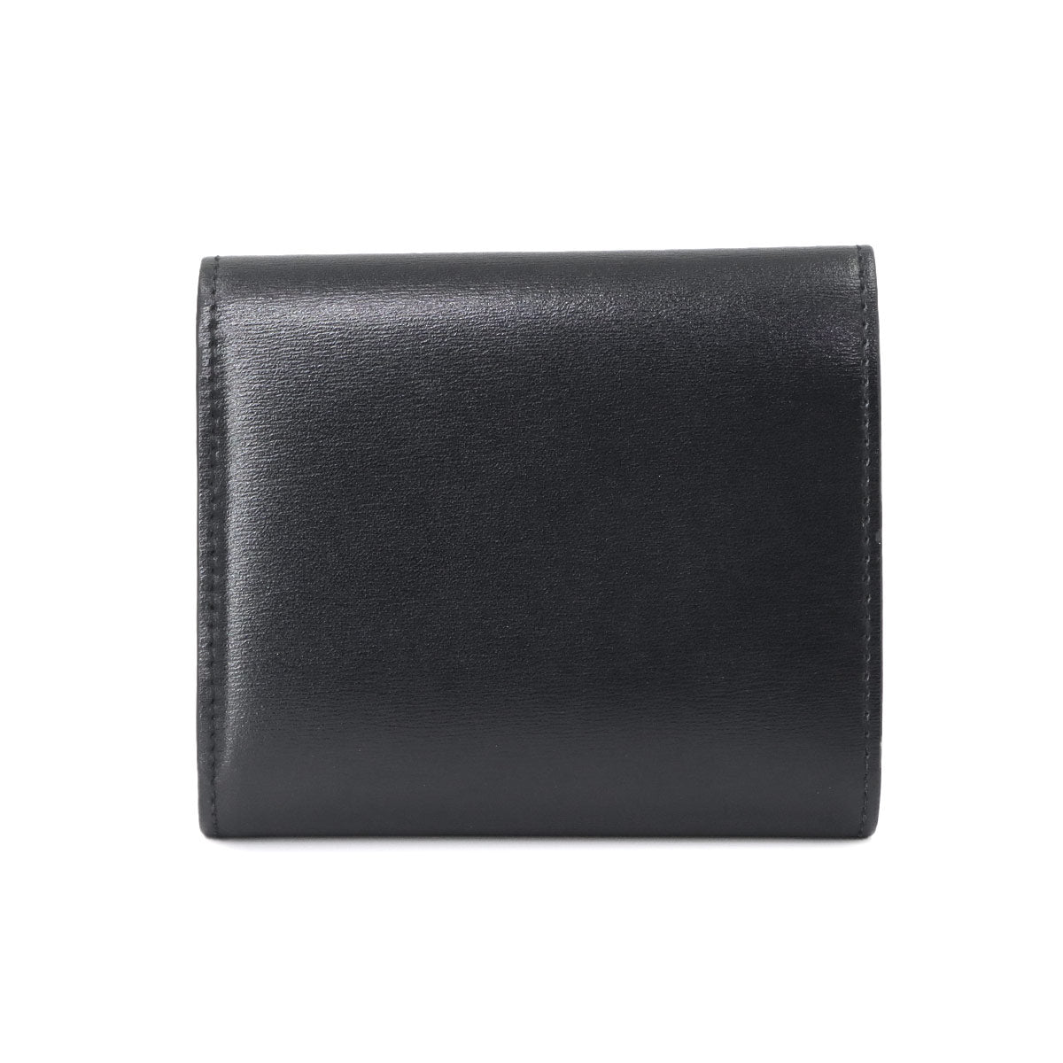 Triomphe Compact Wallet Leather Black 10D783DPV