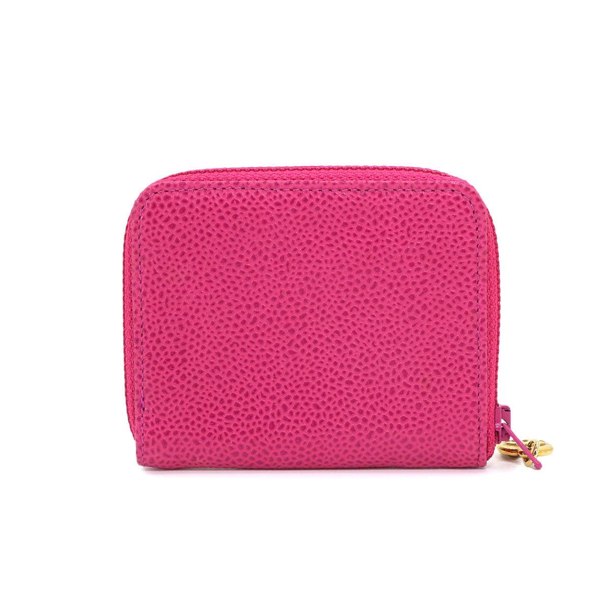 Coin Case Purse Leather Pink Coco Mark