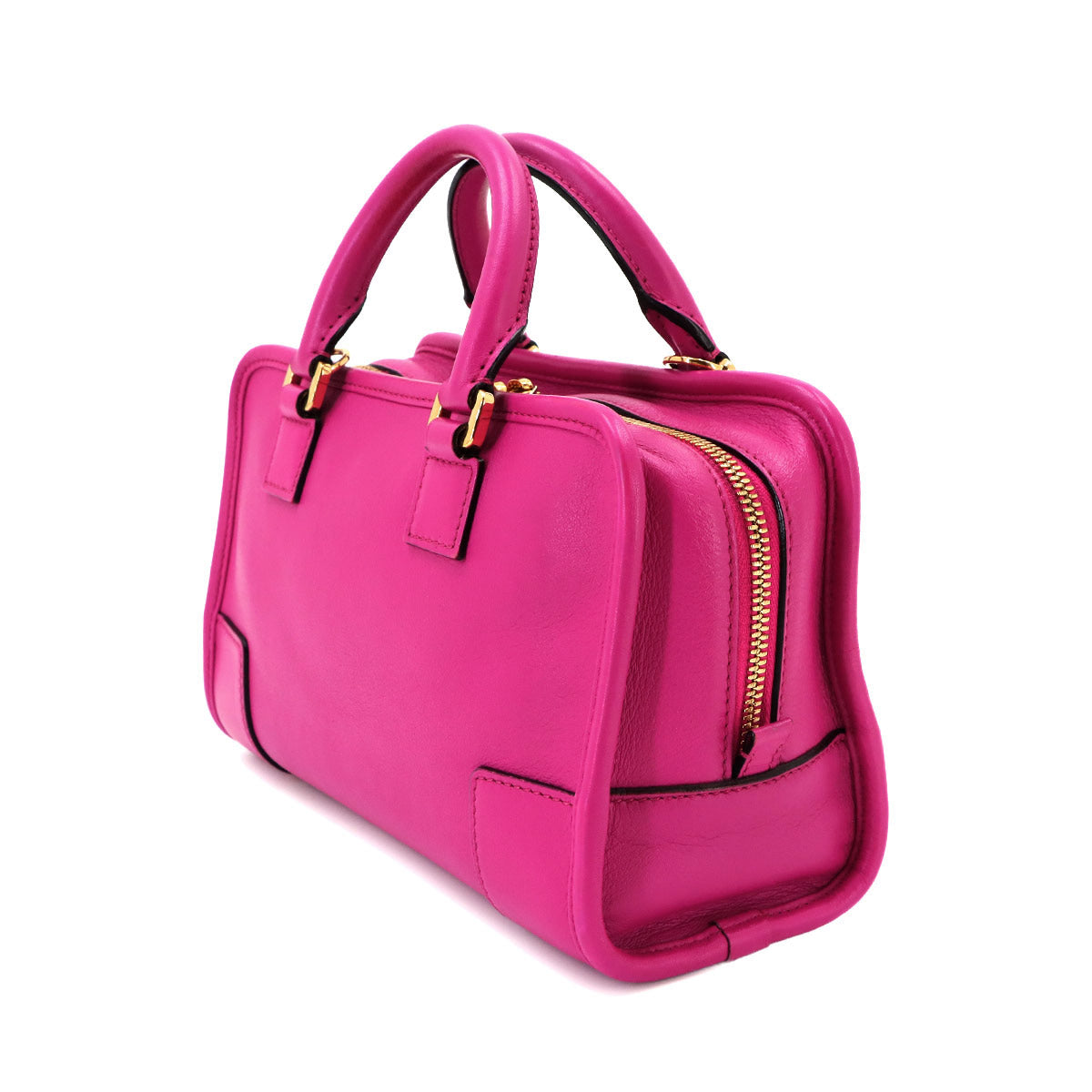 Amazona 23 2way Hand Shoulder Bag Leather Pink Purse