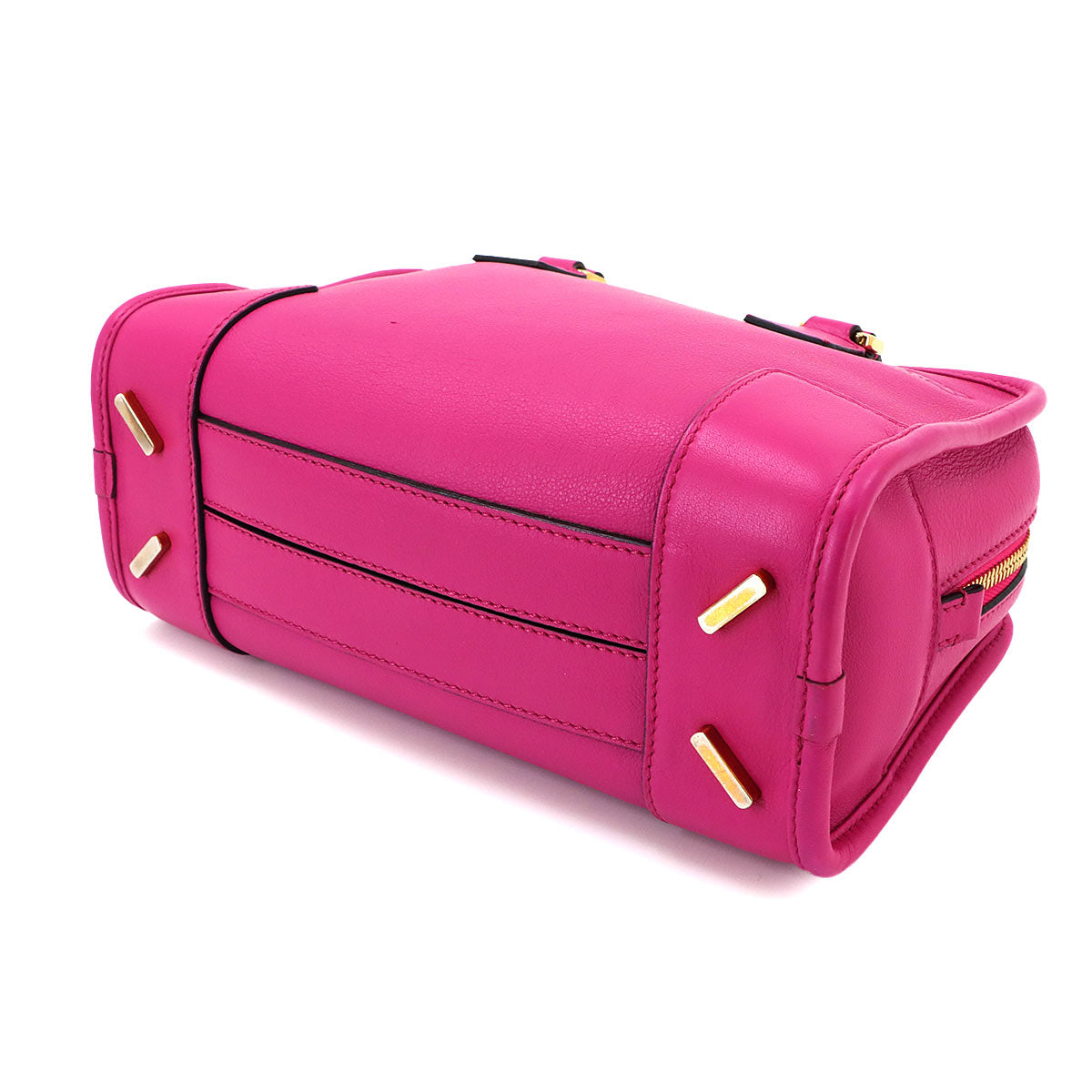 Amazona 23 2way Hand Shoulder Bag Leather Pink Purse