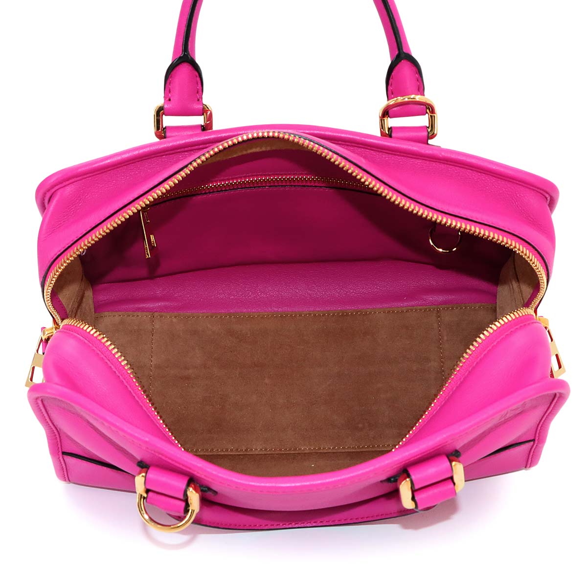 Amazona 28 Hand Bag Leather Pink Anagram Purse