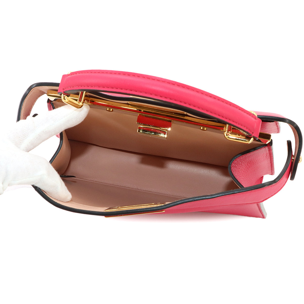 Peekaboo Iseeu SmallHand Shoulder Bag Pink Leather 8BN327 Purse
