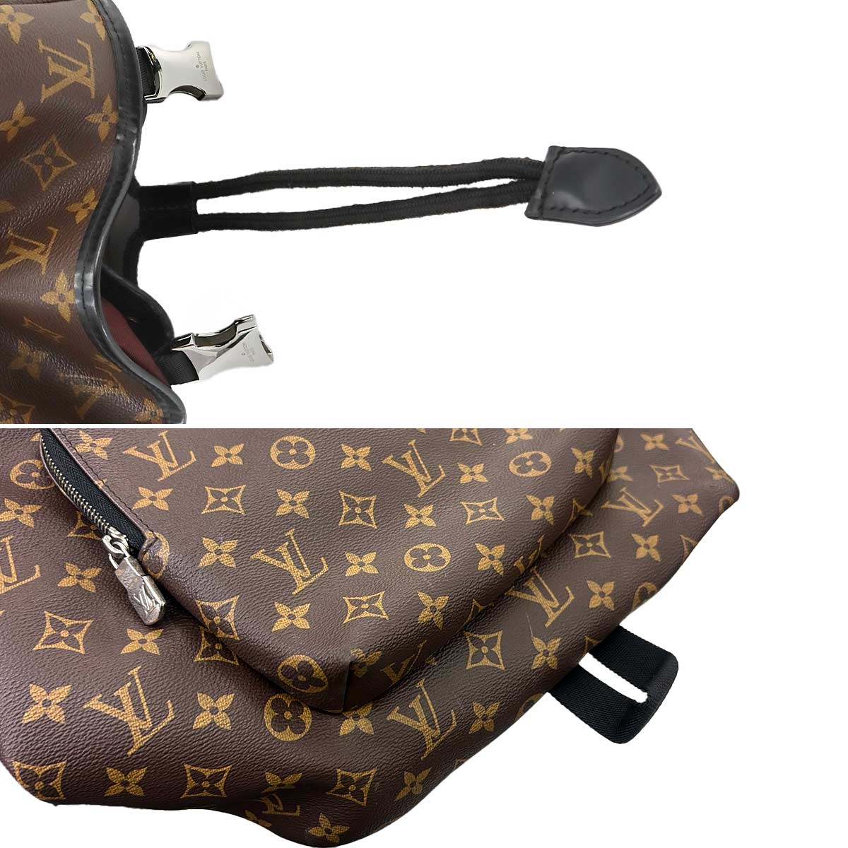Monogram Macassar Zack Back Pack Brown Noir M43422 Purse