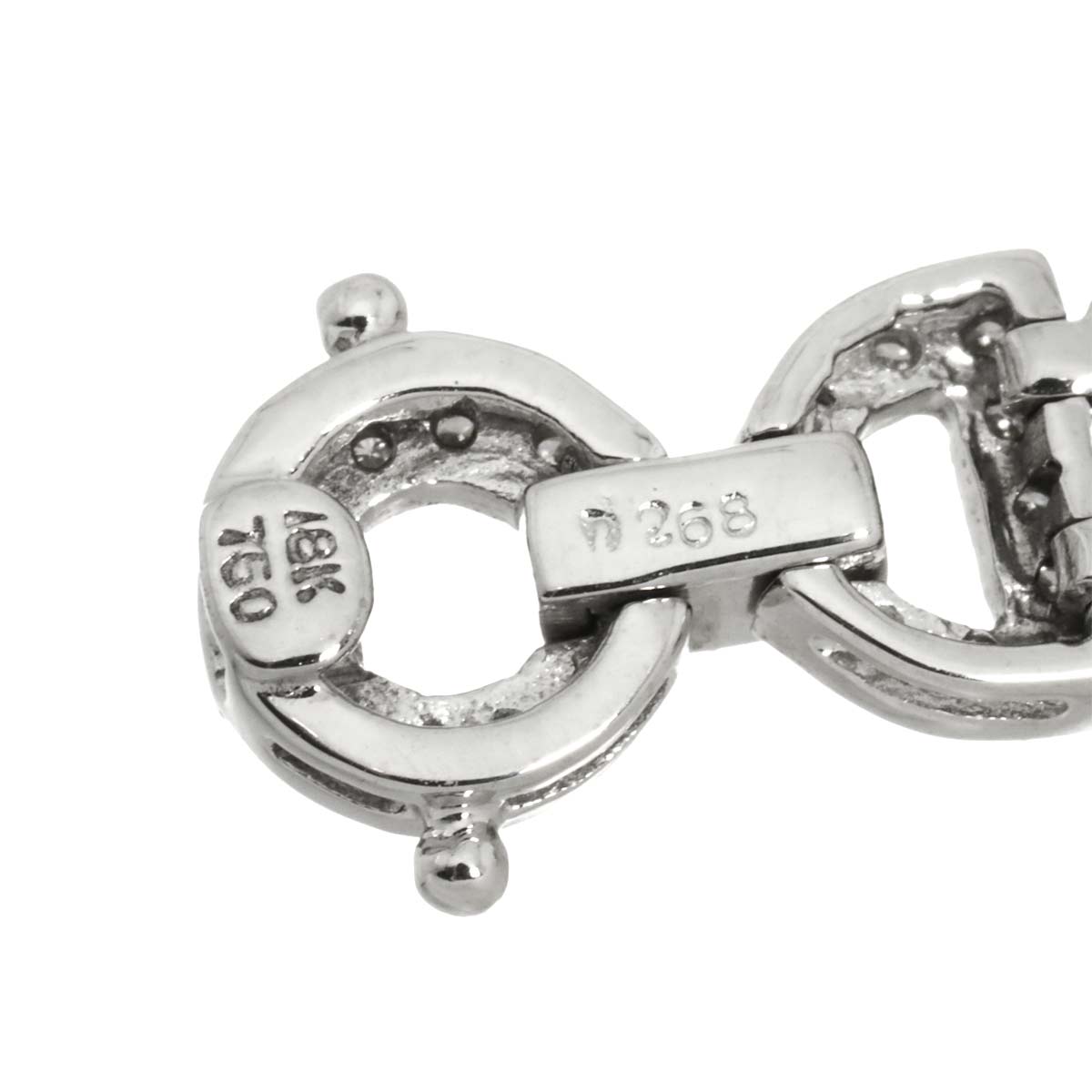 Diamond 2.68ct Bracelet 18K K18 WG White Gold 750