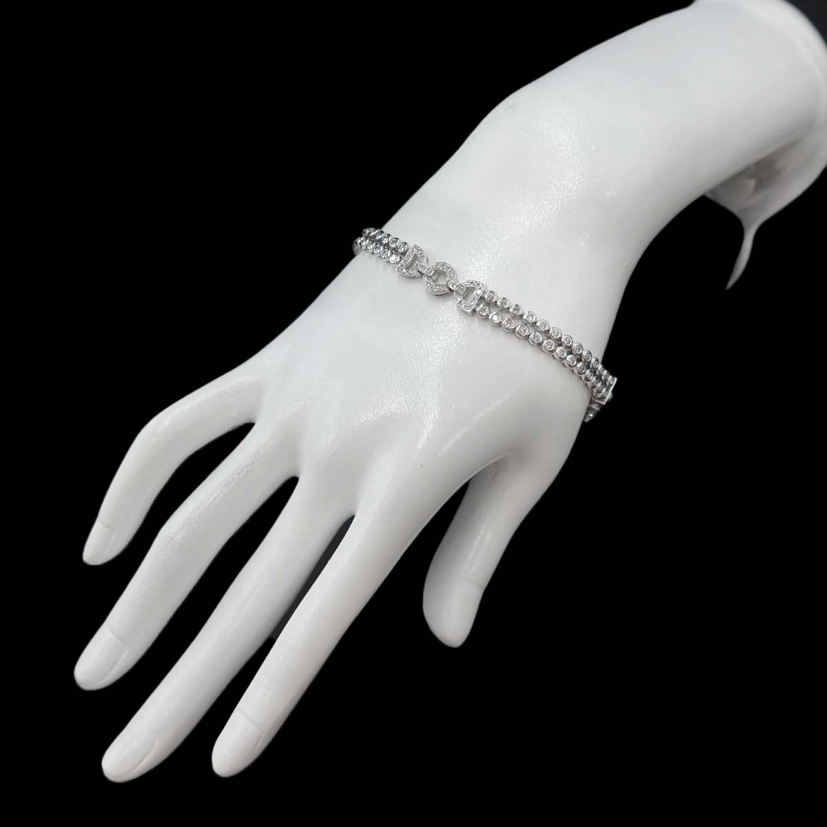 Diamond 2.68ct Bracelet 18K K18 WG White Gold 750