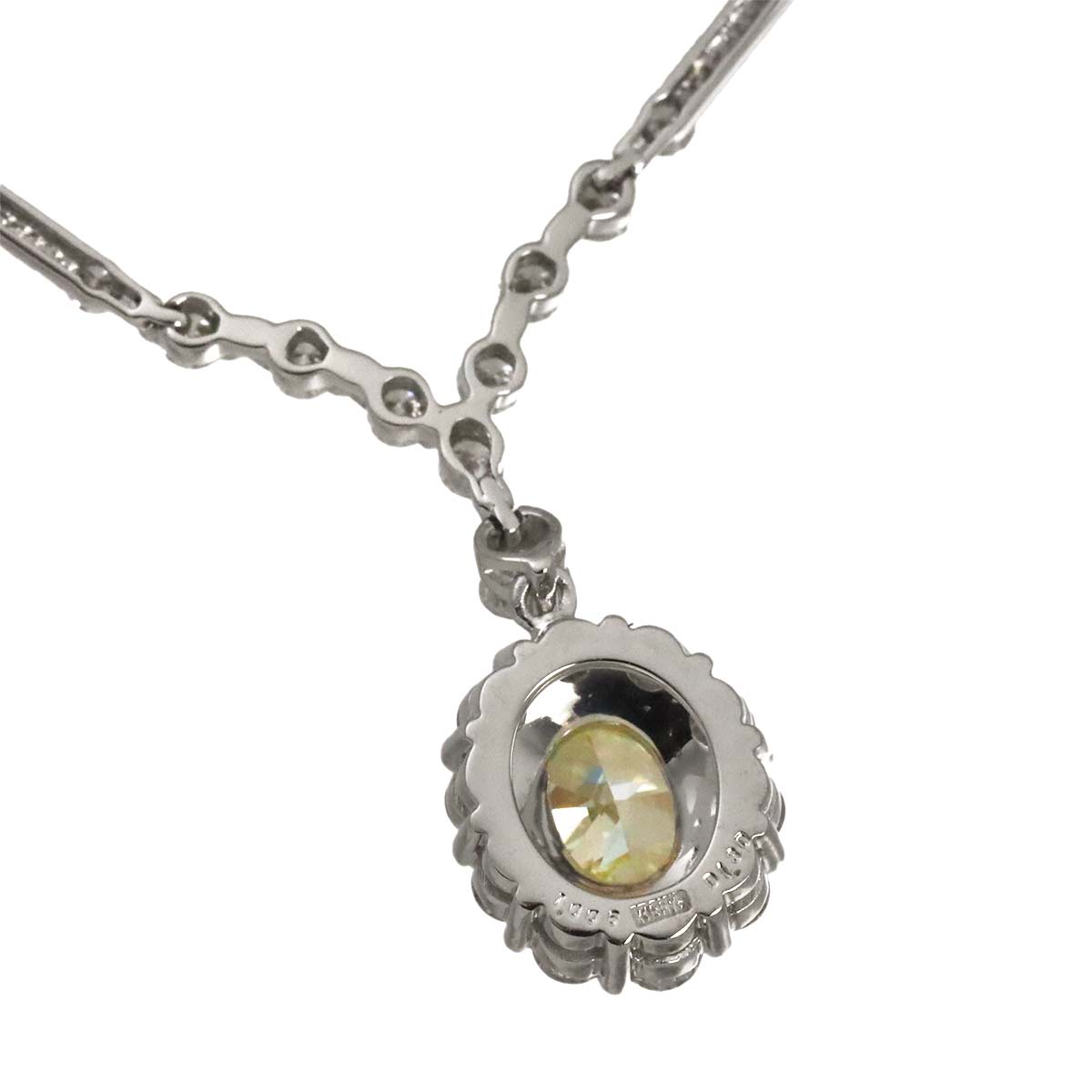 Diamond 1.006ct/1.30ct Necklace 18K WG White Gold 750