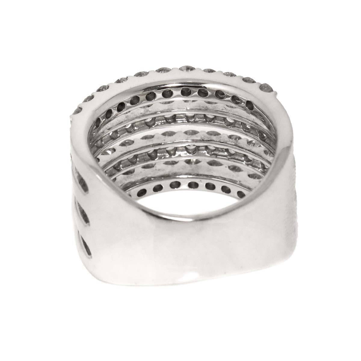 Diamond 2.00ct Ring 18K K18 WG White Gold size6.25-6.5(US)