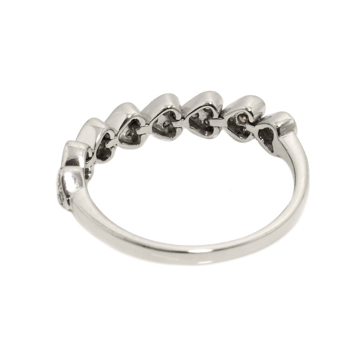 Diamond 0.17ct Ring 18K K18 WG White Gold size6.75(US)