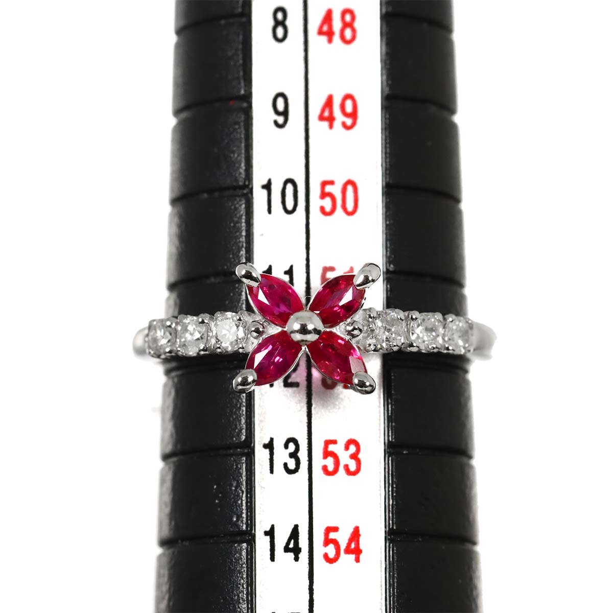 Ruby 0.37ct Diamond 0.20ct Ring Pt Platinum size5.75-6(US)